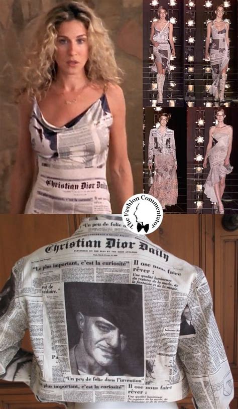 christian dior newsprint dress buy|carrie bradshaw newspaper dress.